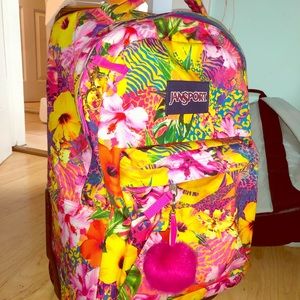 JanSport floral tropical bookbag